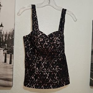 Charlotte Russe Women's Black and Pink Blouse